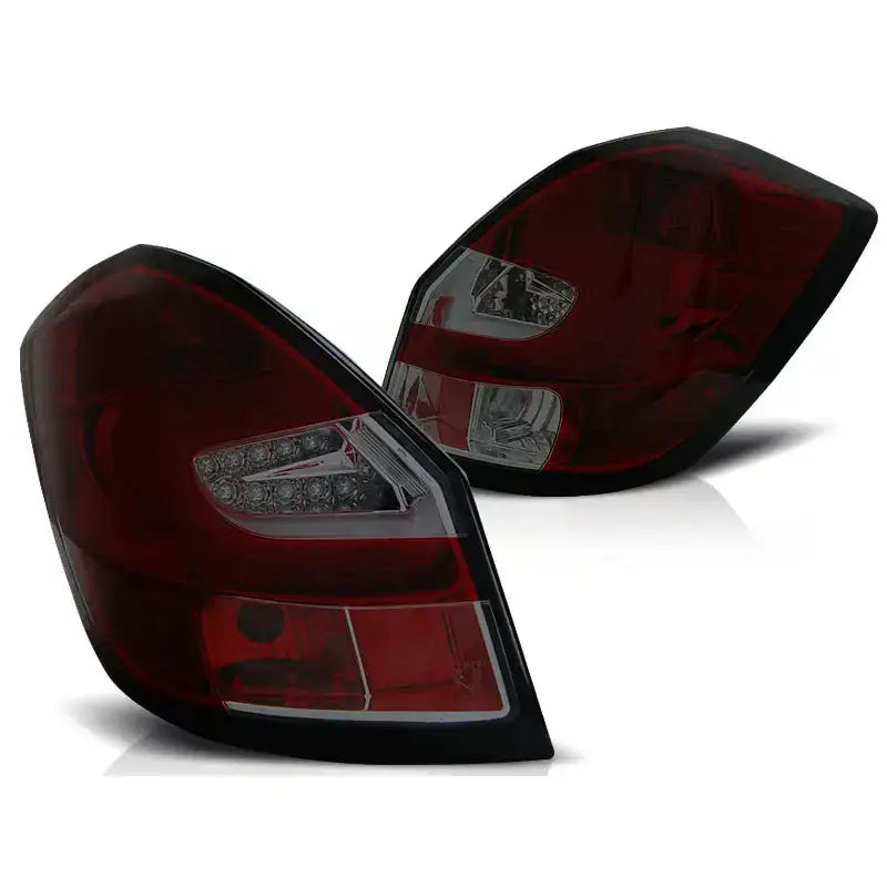 Baklykter Skoda Fabia Ii 07- 06.14 Red Smoke Led Bar