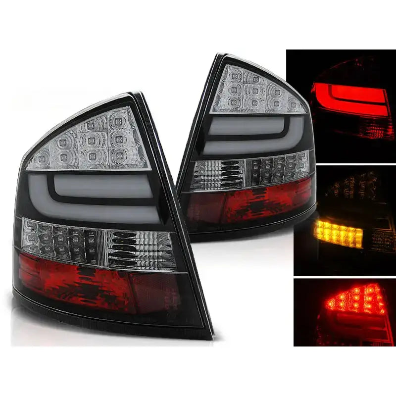 Baklykter Skoda Octavia Ii Sedan 04-12 Black Led Bar