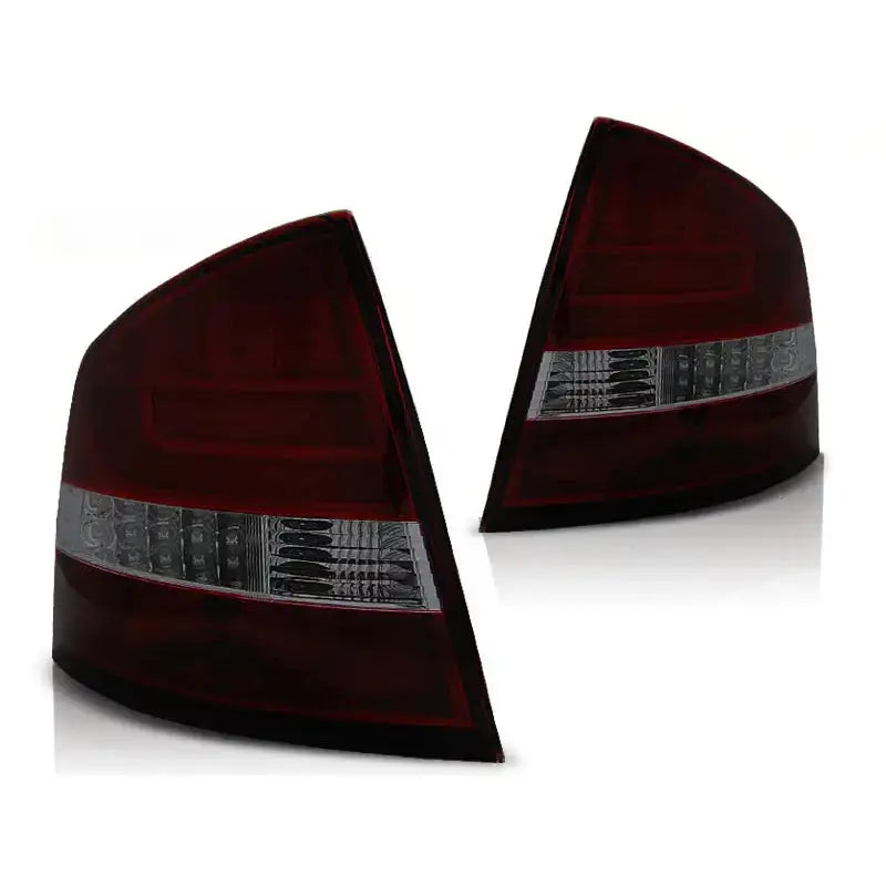Baklykter Skoda Octavia Ii Sedan 04-12 Red Smoke Led Bar