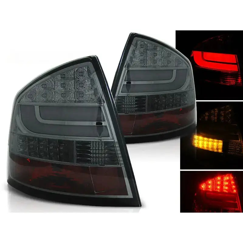 Baklykter Skoda Octavia Ii Sedan 04-12 Smoke Led Bar