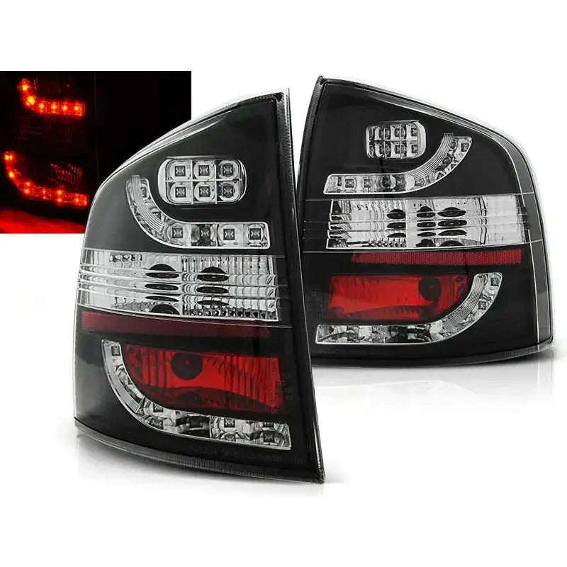 Baklykter Skoda Octavia Ii St.vogn 04-12 Black Led