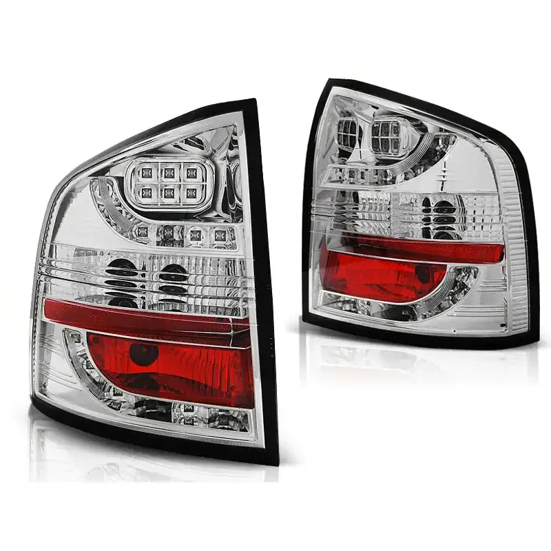 Baklykter Skoda Octavia Ii St.vogn 04-12 Chrome Led