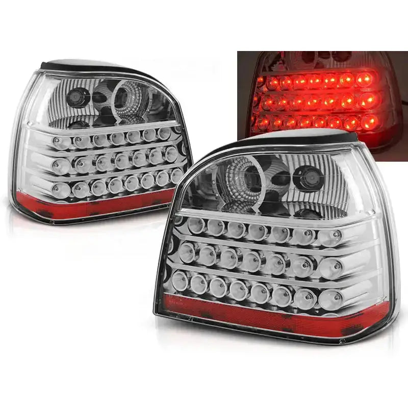 Baklykter Vw Golf 3 09.91-08.97 Chrome Led