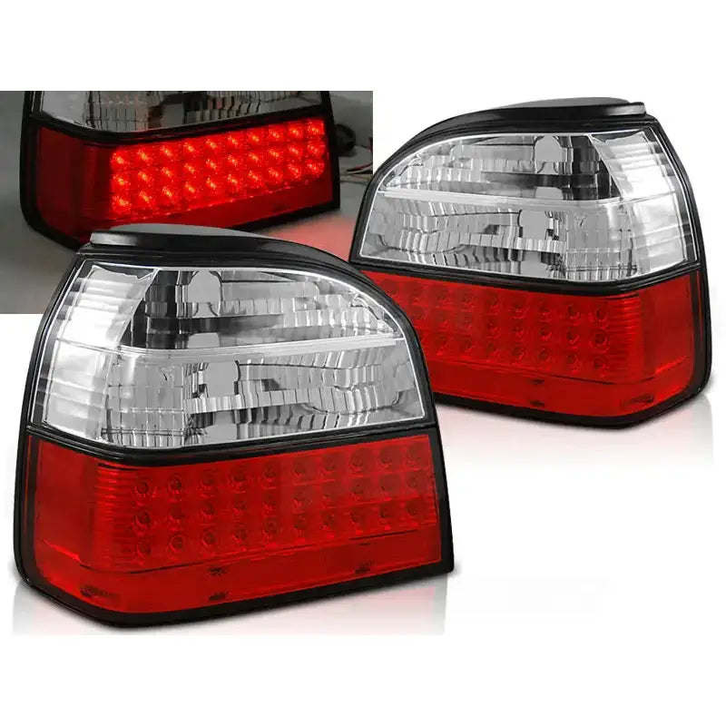 Baklykter Vw Golf 3 09.91-08.97 Red White Led