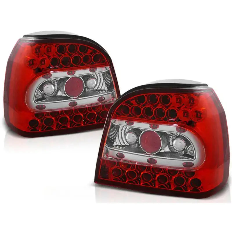 Baklykter Vw Golf 3 09.91-08.97 Red White Led/clear