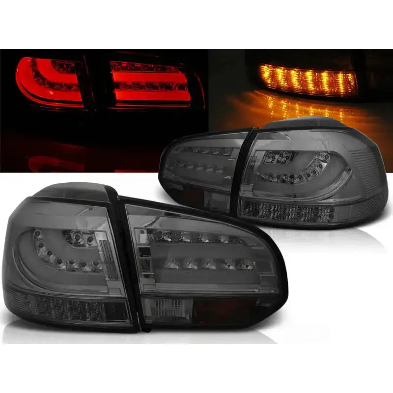 Baklykter Vw Golf 6 10.08-12 Smoke Led Bar