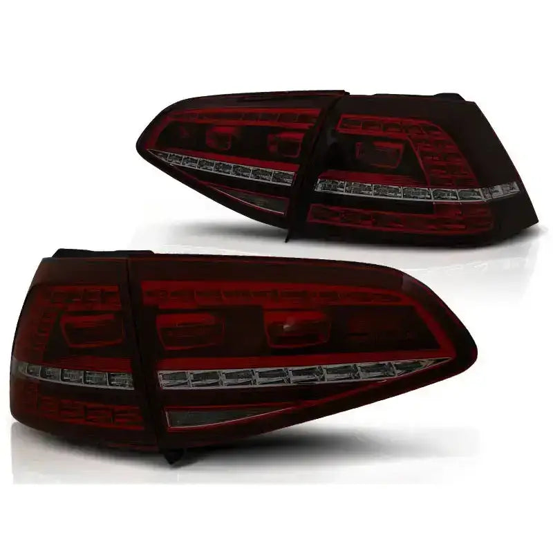 Baklykter Vw Golf 7 13-17 Red Smoke Led Gti Look Seq
