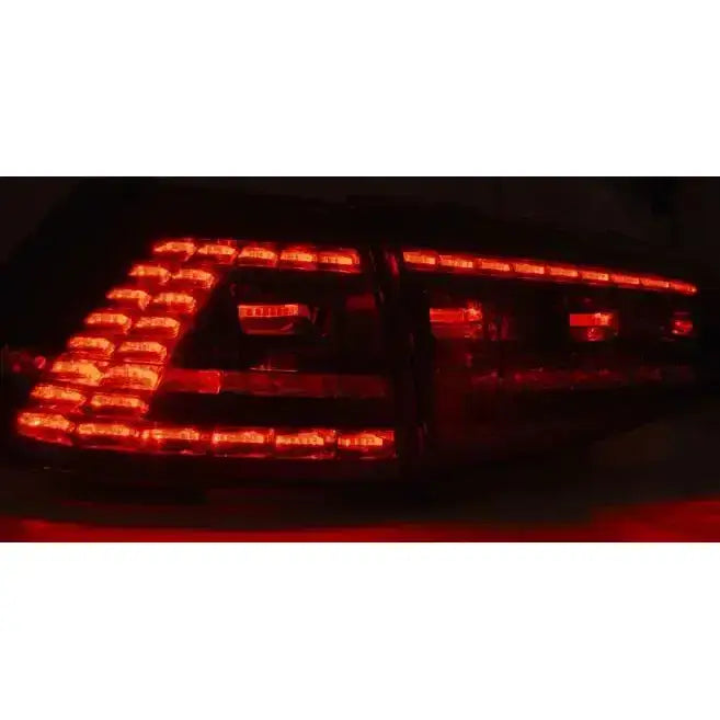 Baklykter Vw Golf 7 13-17 Red White Led Seq r Look
