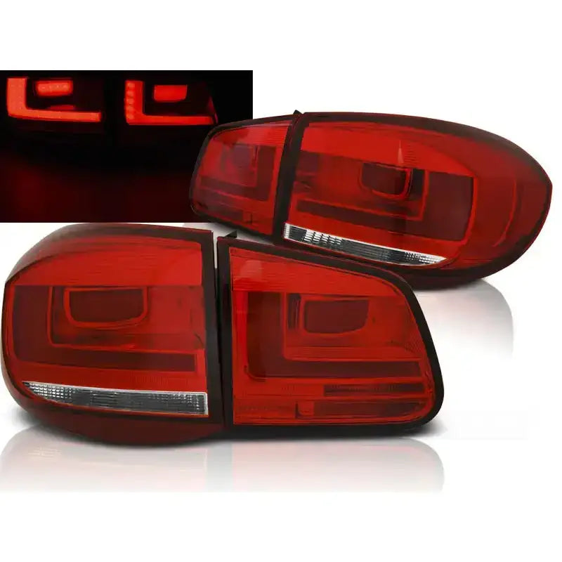 Baklykter Vw Tiguan 07-07.11 Red White Led Bar