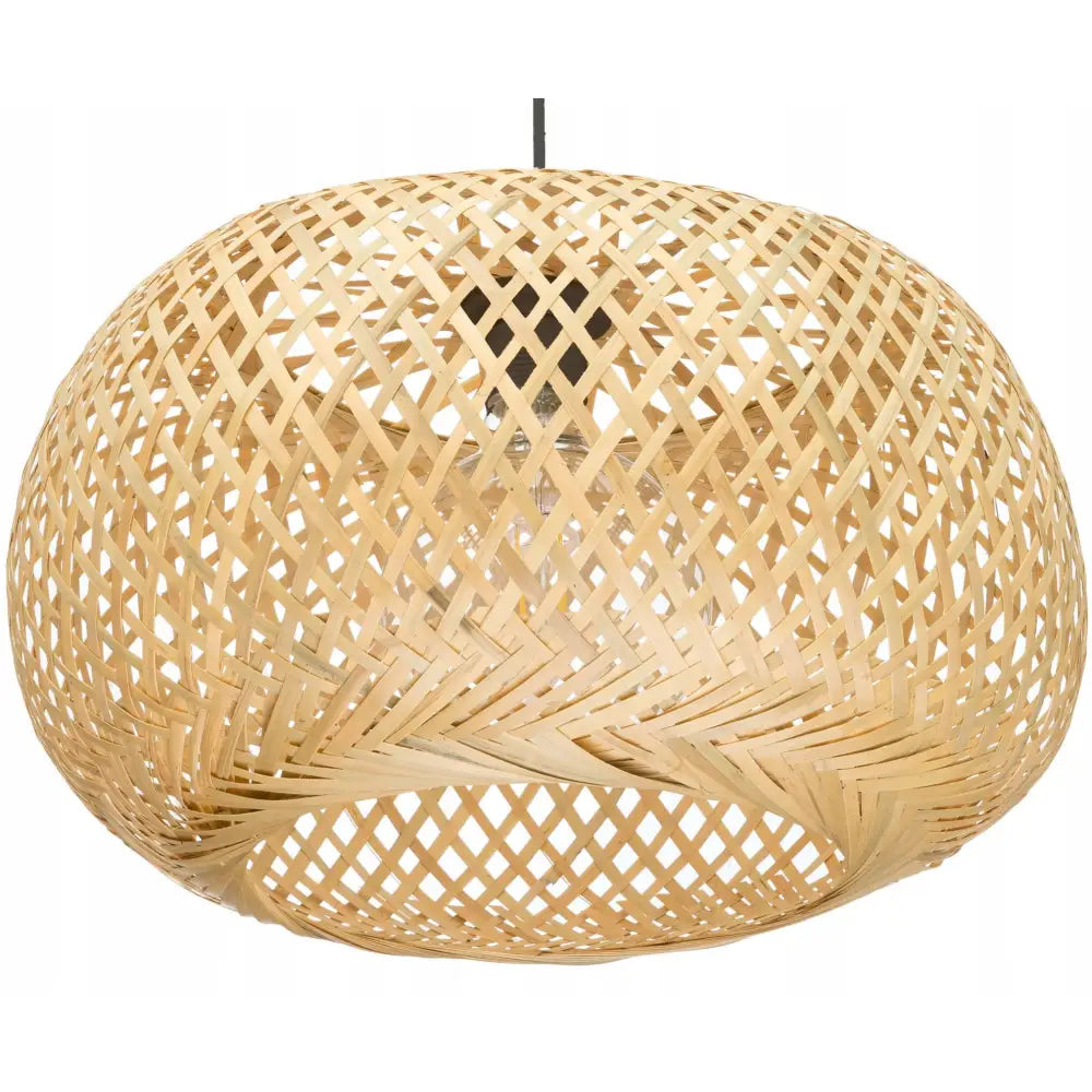 Bambus Boho Pendellampe Svart 40cm Dmt02 (lw Svart Dmt02)