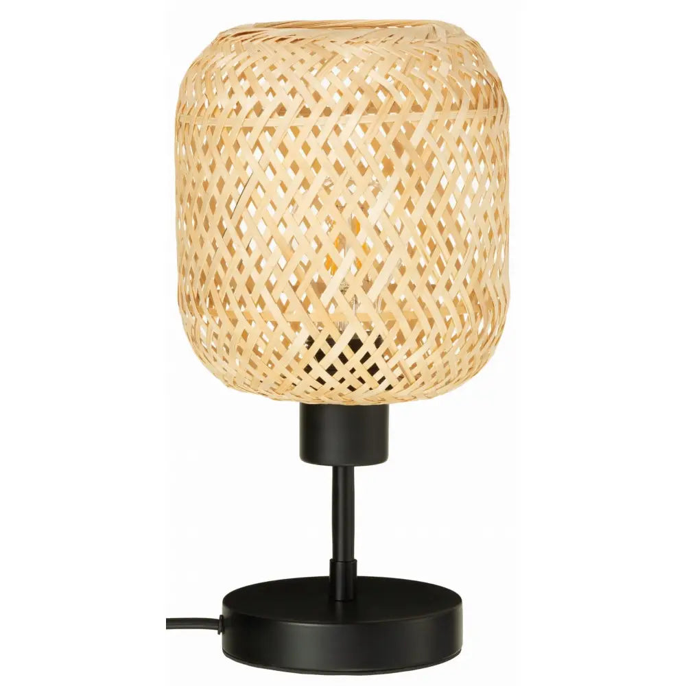 Bambus Nattlampe Sort Fot Skjerm