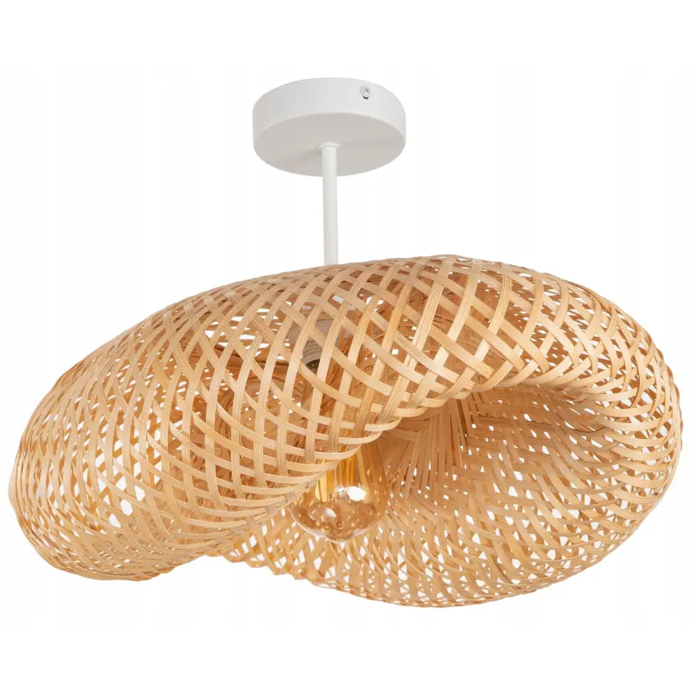Bambusvevd Taklampe Nusa Hvit 60cm (bmb08 Ep5-c1 Hvit)