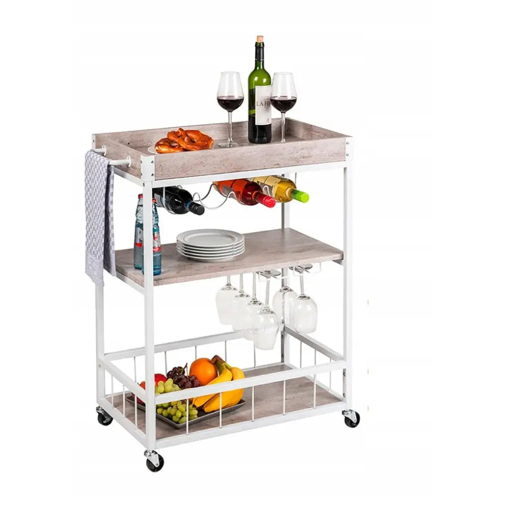 Trillebord med Hyller og Flaskeholder