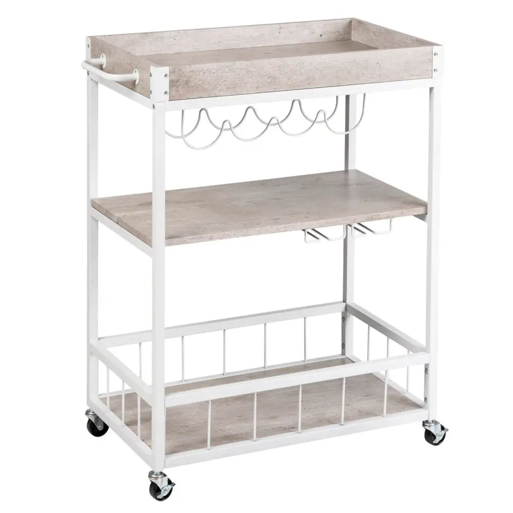 Trillebord med Hyller og Flaskeholder