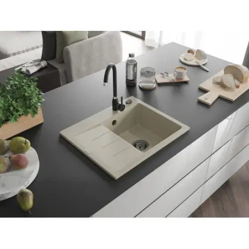 Ben Kjøkkenvask 1 Kum Høyre 600x500 Mm Beige 6523605000-69-b