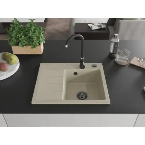 Ben Kjøkkenvask 1 Kum Høyre 600x500 Mm Beige 6523605000-69-b