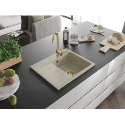 Ben Kjøkkenvask 1 Kum Høyre 600x500 Mm Beige - 6523605000-69-g