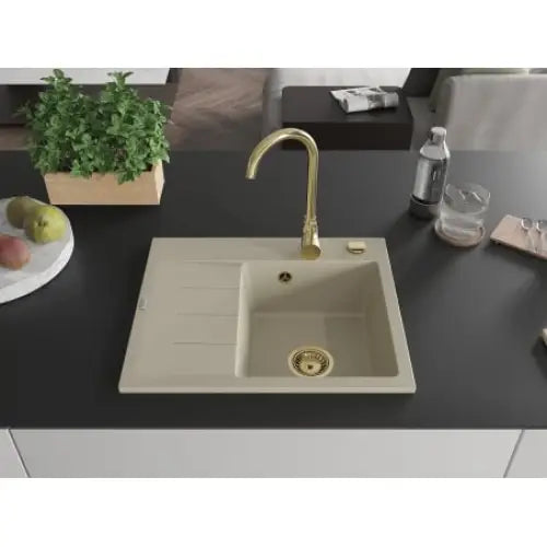 Ben Kjøkkenvask 1 Kum Høyre 600x500 Mm Beige - 6523605000-69-g