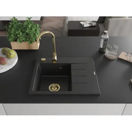 Ben Kjøkkenvask 1 Kum Venstre 600x500 Mm Svart - 6522605000-77-g