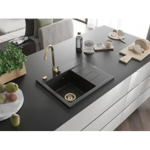 Ben Kjøkkenvask 1 Kum Venstre 600x500 Mm Svart - 6522605000-77-g