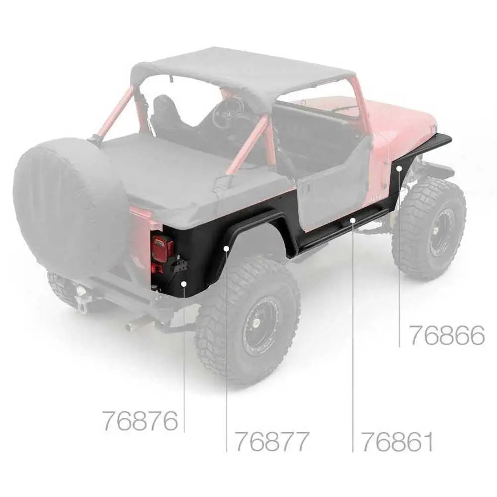 Bil Skjermutvidelser Smittybilt Xrc - Jeep Wrangler Yj 87-95