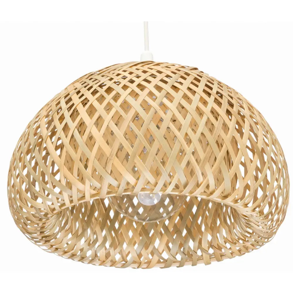 Boho Hengelampe i Bambus 30cm Dmt56