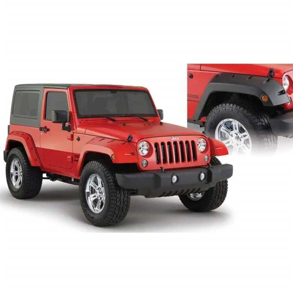 Bushwacker Pocket Style - Utvidelsespaneler Foran - Jeep Wrangler Jk 4 d 07-18