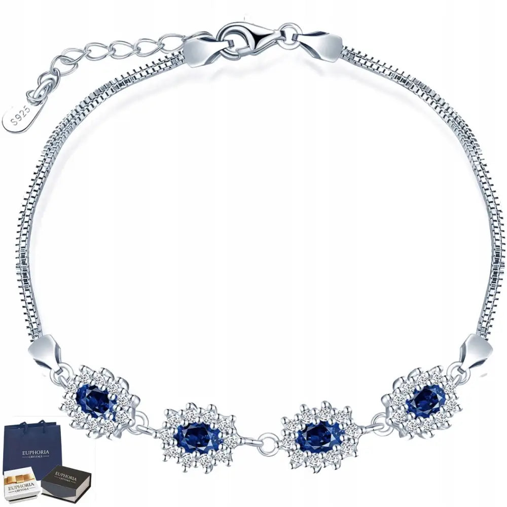 Armbånd Dame med Zirkonia - Sølv 925 17-19cm
