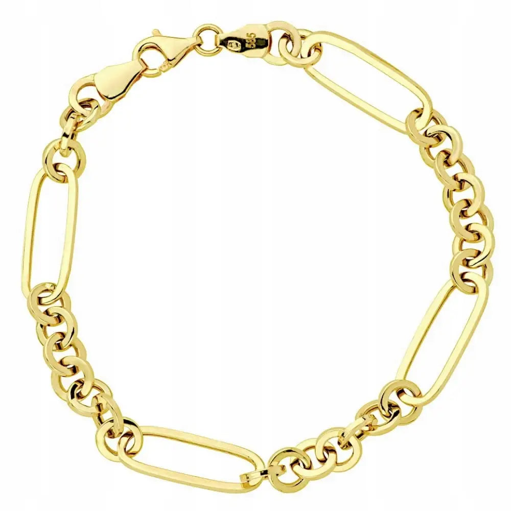 Armbånd Dame med Charms i 585 Gult Gull - 18 Cm