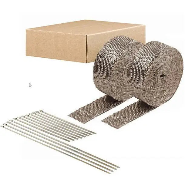 Dei Titanium Eksosinnpakningssett 2 Stykker 5cm x 15m + Låsebånd
