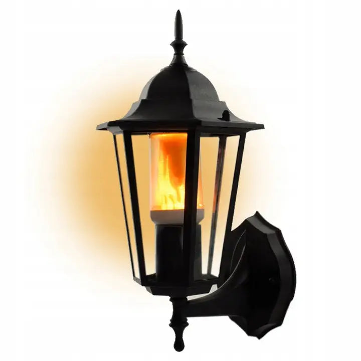 Dekorativ Utendørs Vegglampe Lanterne Flammeeffekt