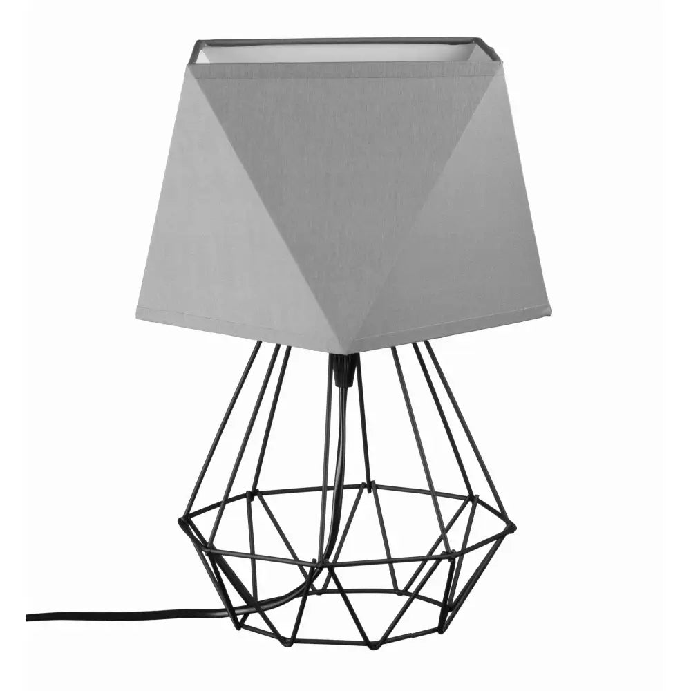 Diamant Loft Nattlampe Svart med Grå Skjerm