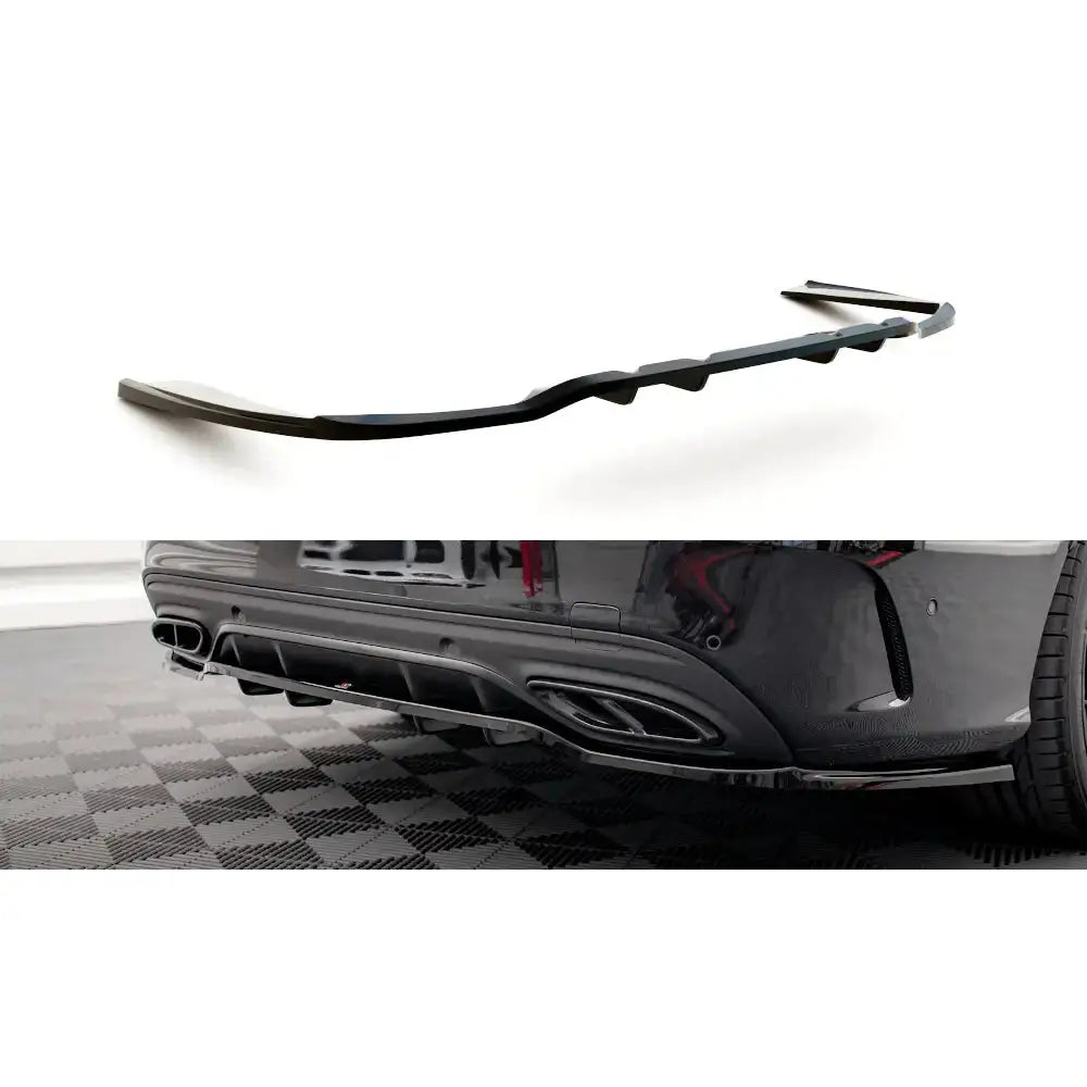 Diffuser Mercedes C-klasse W205 18-21 Amg-line 43 Facelift - Central Rear Splitter