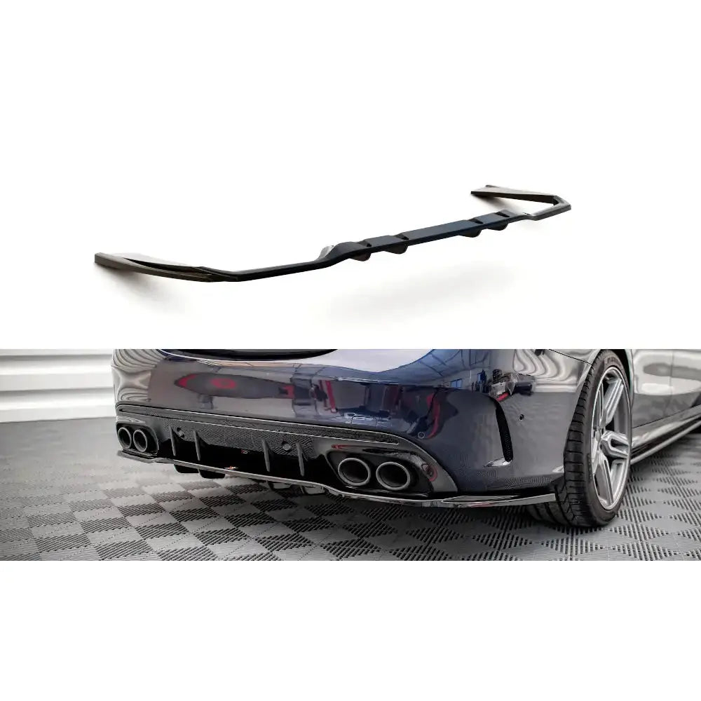 Diffuser Mercedes C-klasse W205 18-21 Sedan Amg 43 Facelift - Central Rear Splitter