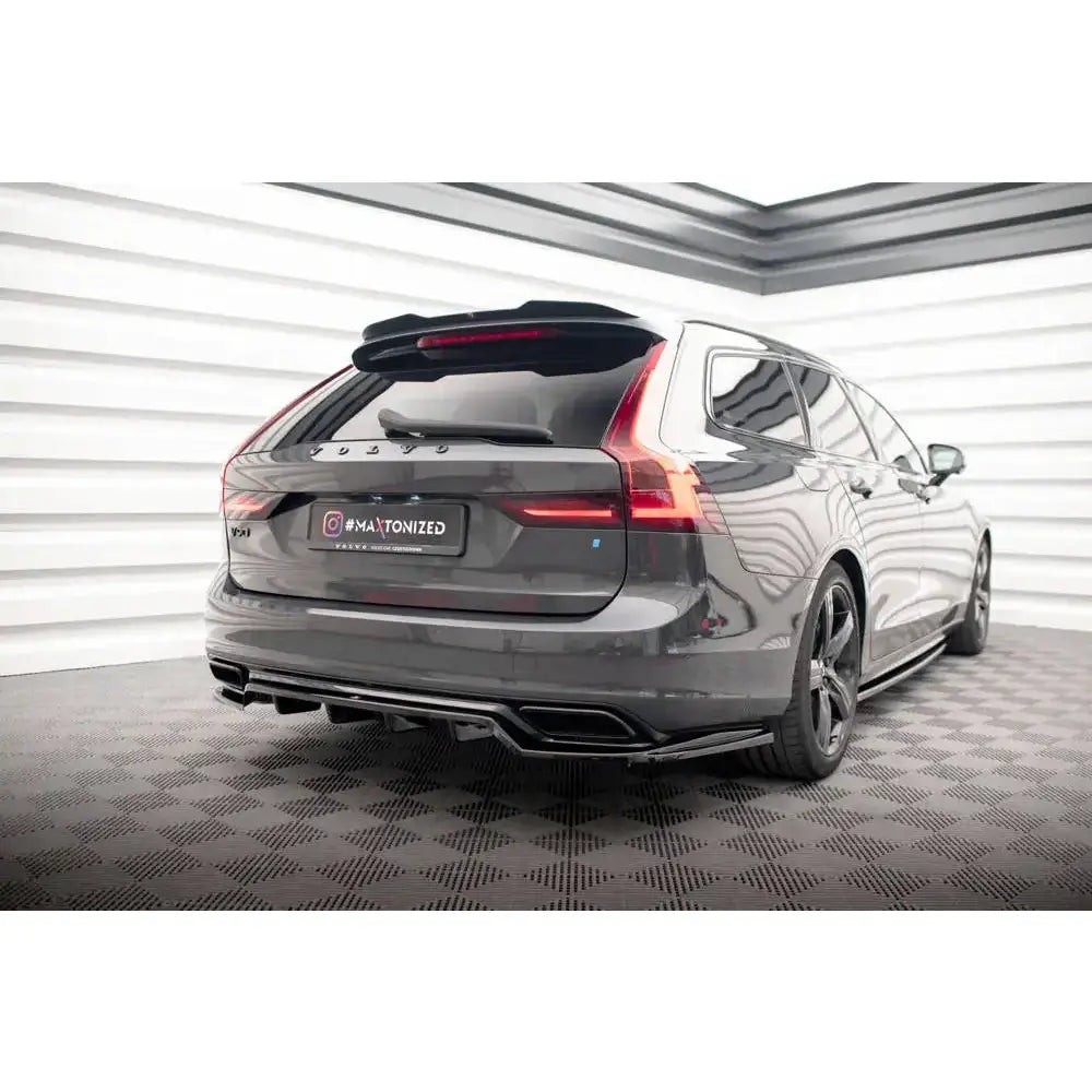 Diffuser Volvo V90 16-20 R-design Mk2 - Central Rear Splitter