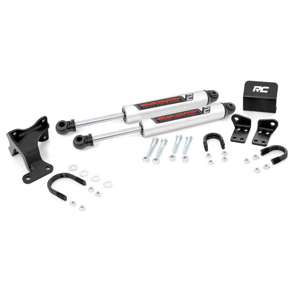 Dobbelt Styrestabilisator Rough Country V2 Løft 2-8’’ - Jeep Wrangler Jk 2 d 07-18