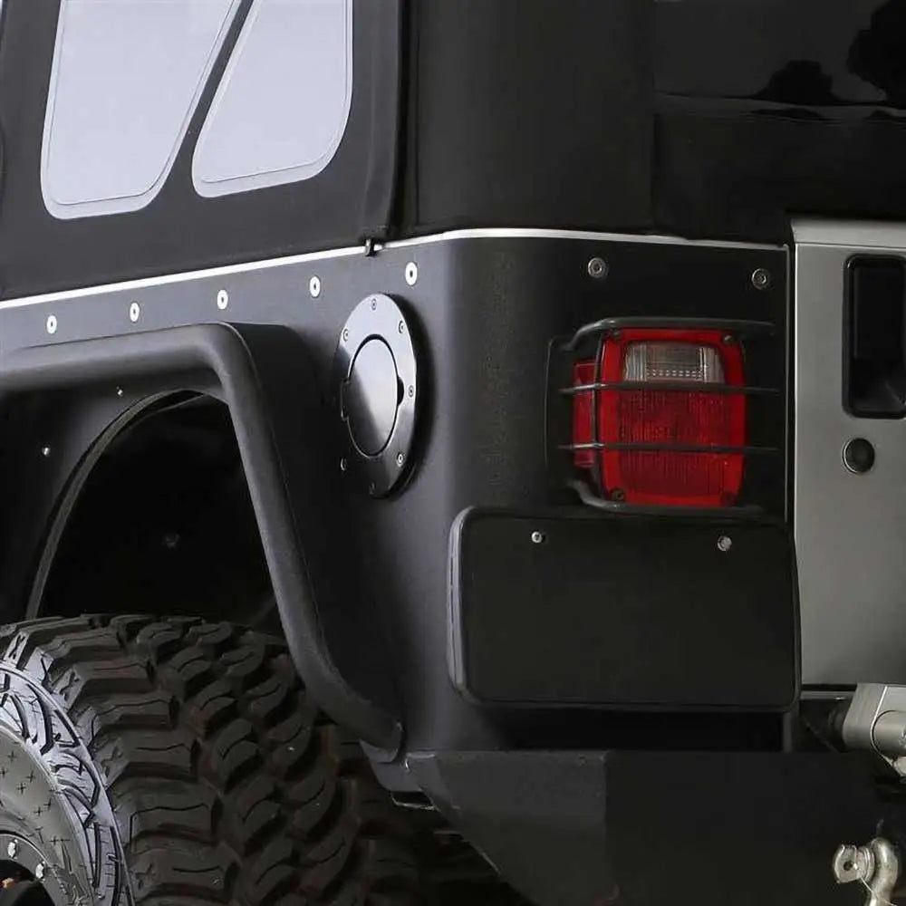 Drivstoffpåfyllingslokk i Svart Aluminium - Smittybilt for Jeep Wrangler Tj 97-06