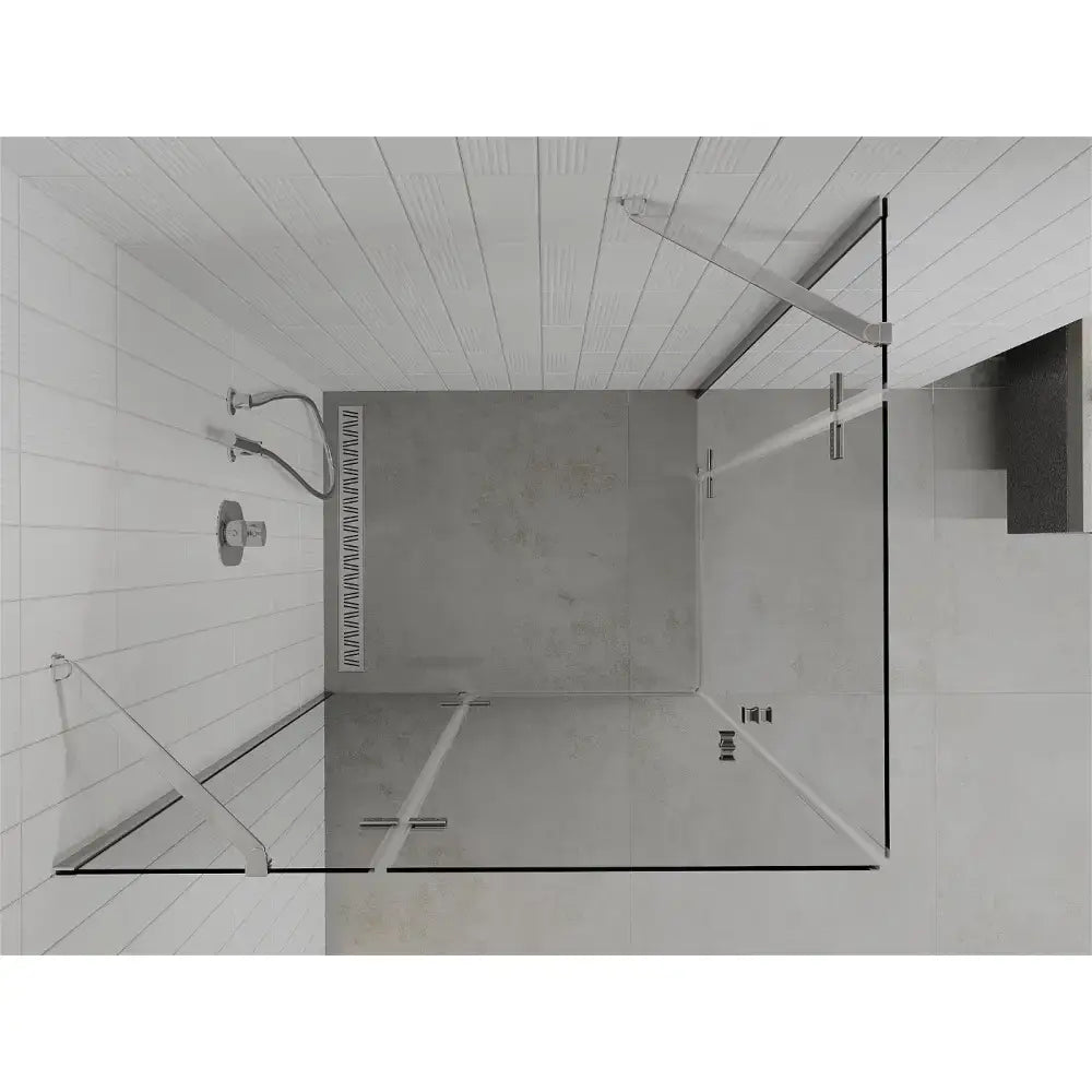 Dusjhjørne 120x70 Cm Krom Inngangsbredde (mm): 864