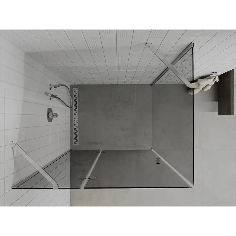 Dusjhjørne 70x100 Cm Grafitt Krom