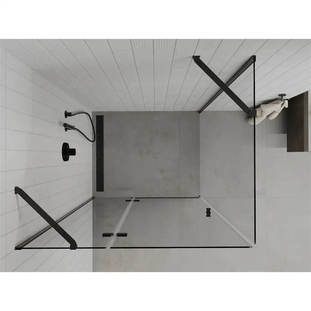 Dusjhjørne 70x120 Cm Sort