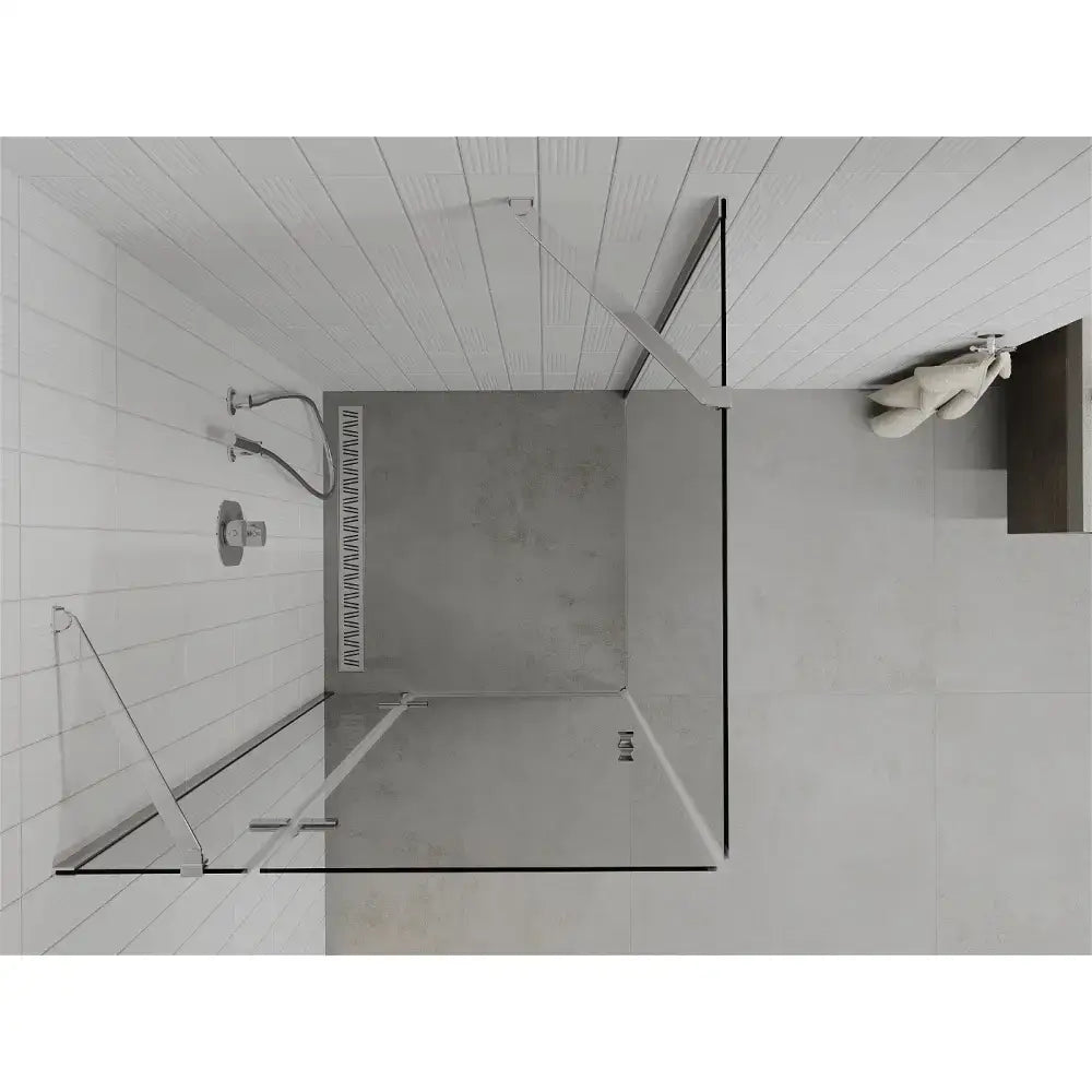 Dusjhjørne 70x70 Cm Krom Transparent - Gjennomsiktig