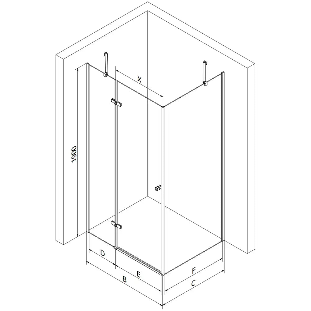 Dusjhjørne 70x70 Cm Krom Transparent - Gjennomsiktig