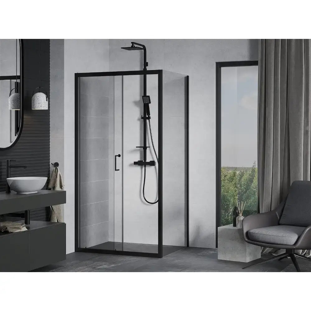Dusjhjørne 90x80 Cm Svart Inngangsbredde (mm): 360