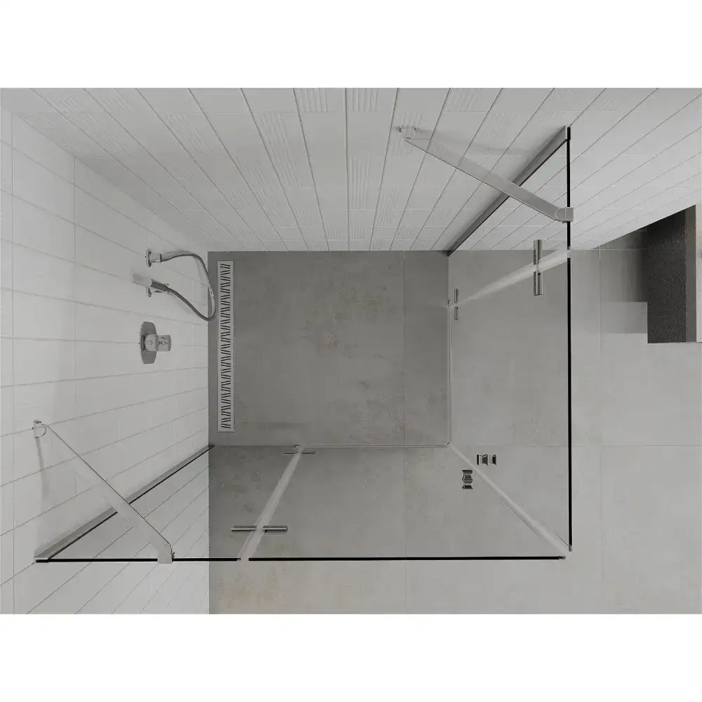 Dusjhjørne Svingbar 100x80 Cm Krom