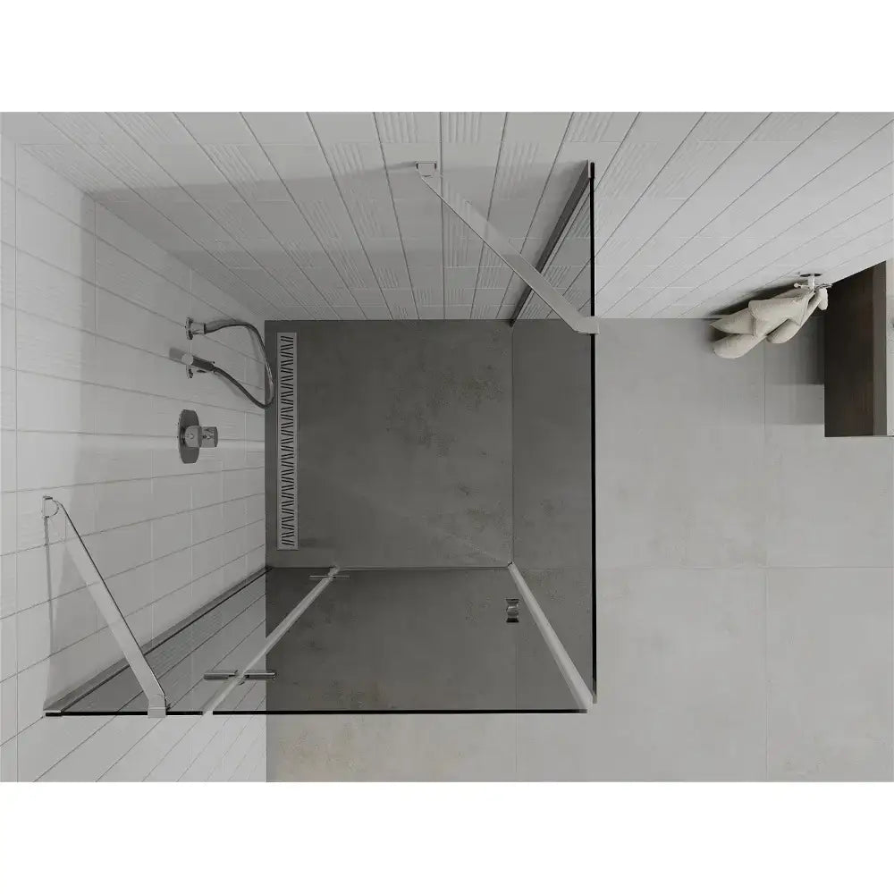 Dusjhjørne Svingbart 90x90 Cm Grafitt Krom