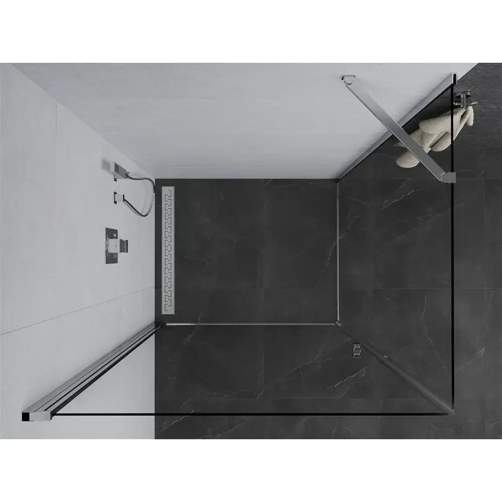 Dusjhjørne Vippe 75x70 Cm Krom