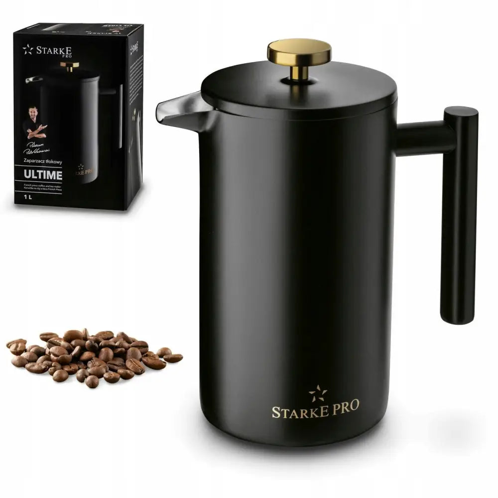 Elegant Stempelkanne for Kaffe og Te som Termos 1l Pro
