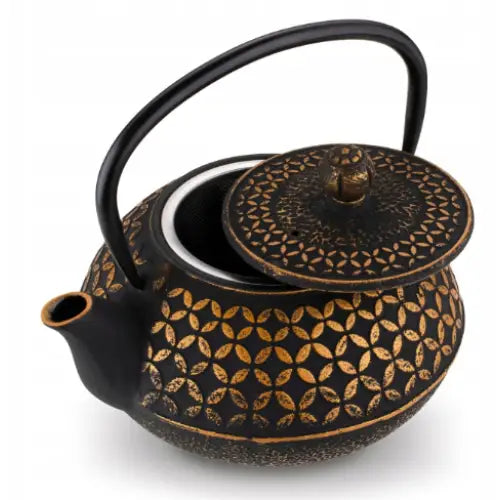 Elegant Tekanne i Støpejern 0,8l med Infuser Hanako Gull