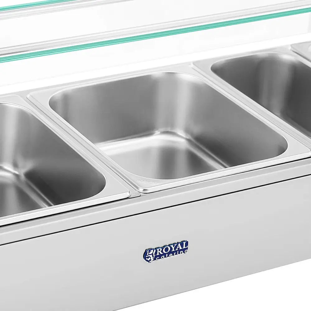 Elektrisk Buffetvarmer med Kran og Deksel 6 x Gn 37 l 1800 w