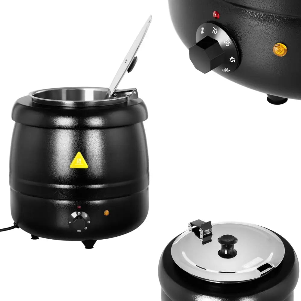 Elektrisk Suppegryte 10 Liter Svart